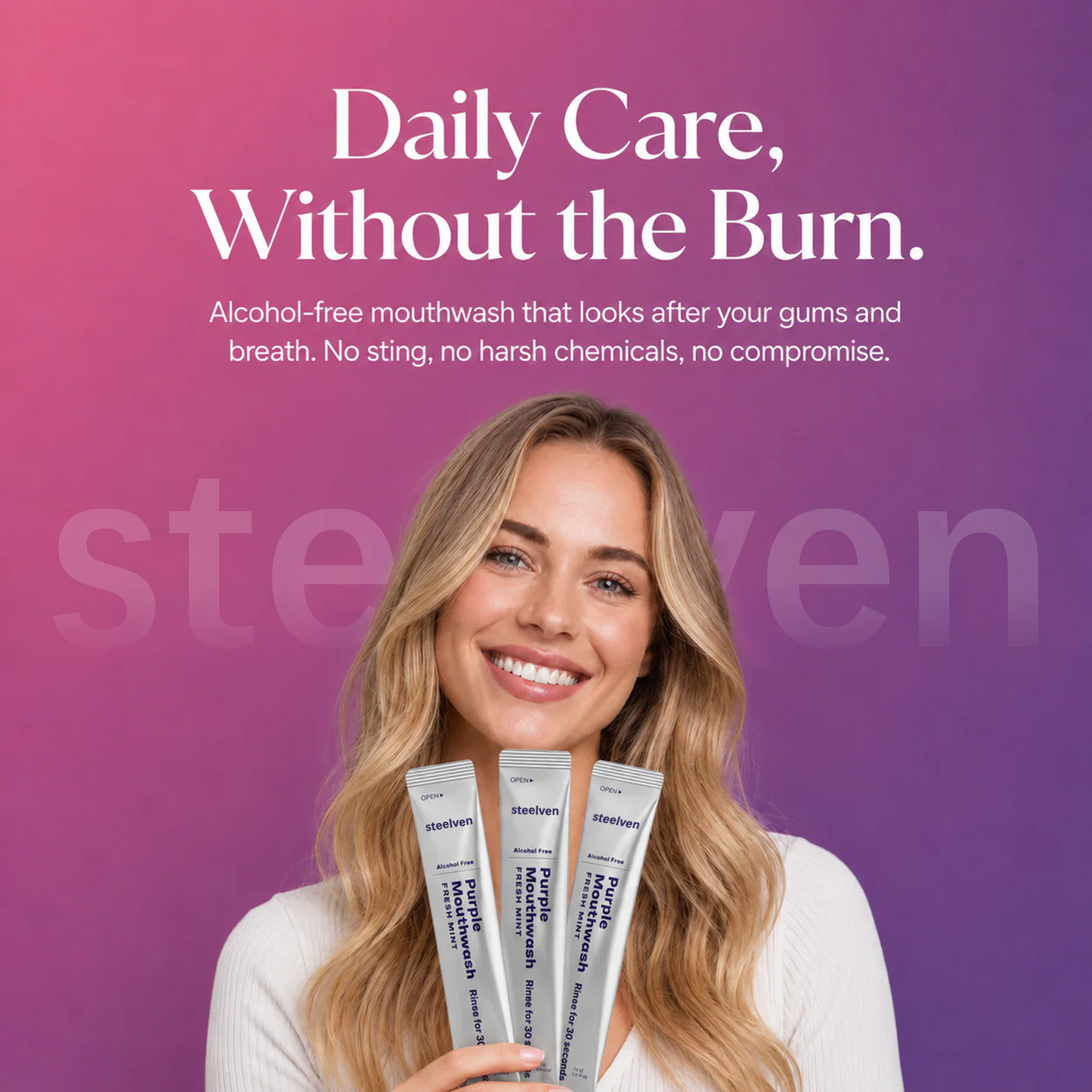 Purple Color-Correcting Mouthwash - Teeth Whitening