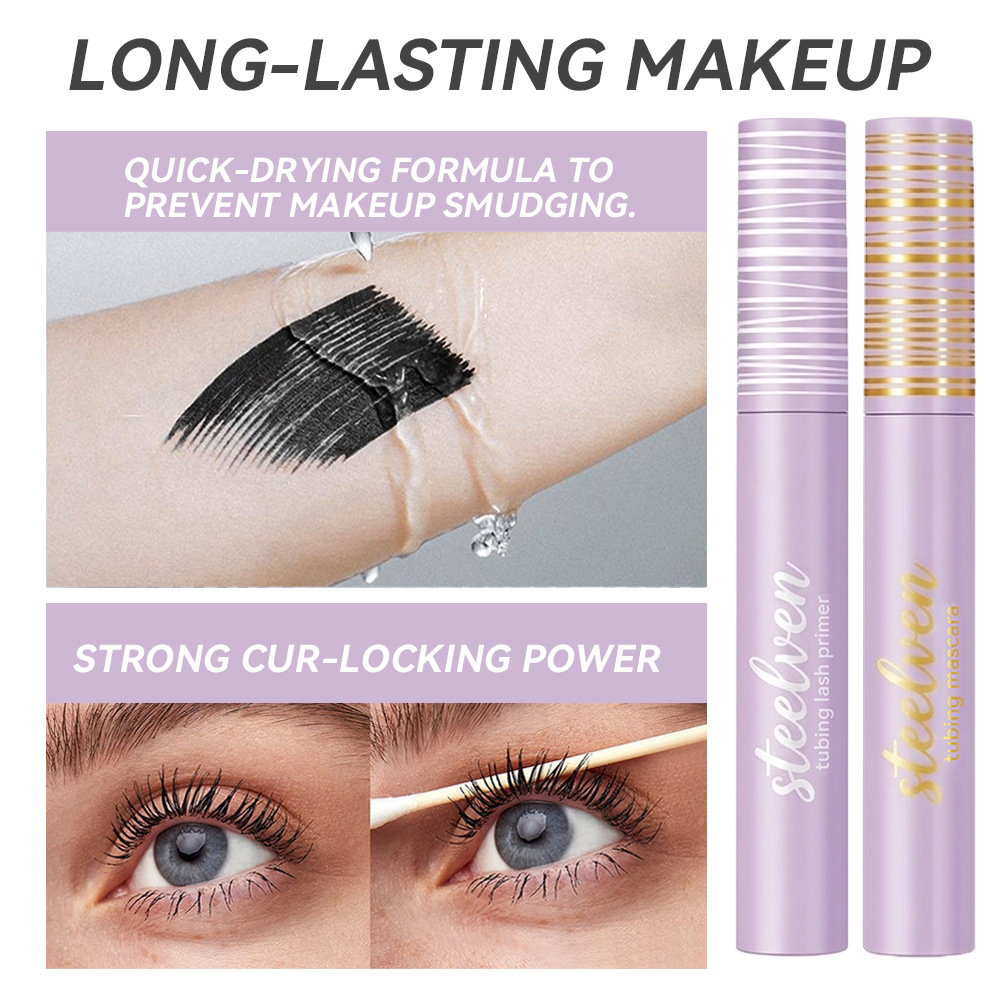 🔥2 Steps To Salon Lashes-Steelven Tubing Lash Primer & Mascara